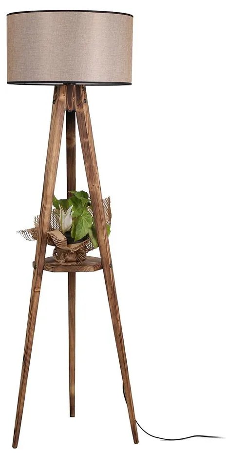 Stojacia lampa TRIPOD 1xE27/60W/230V béžová/hnedá
