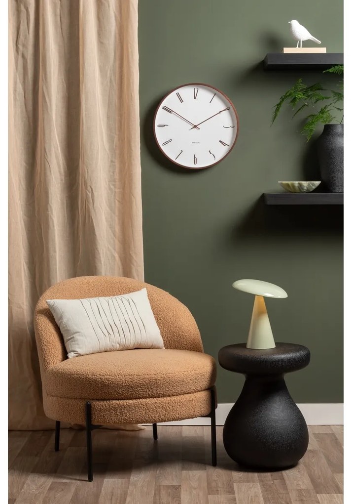 Karlsson 6014WH dizajnové nástenné hodiny biele,priemer  40 cm