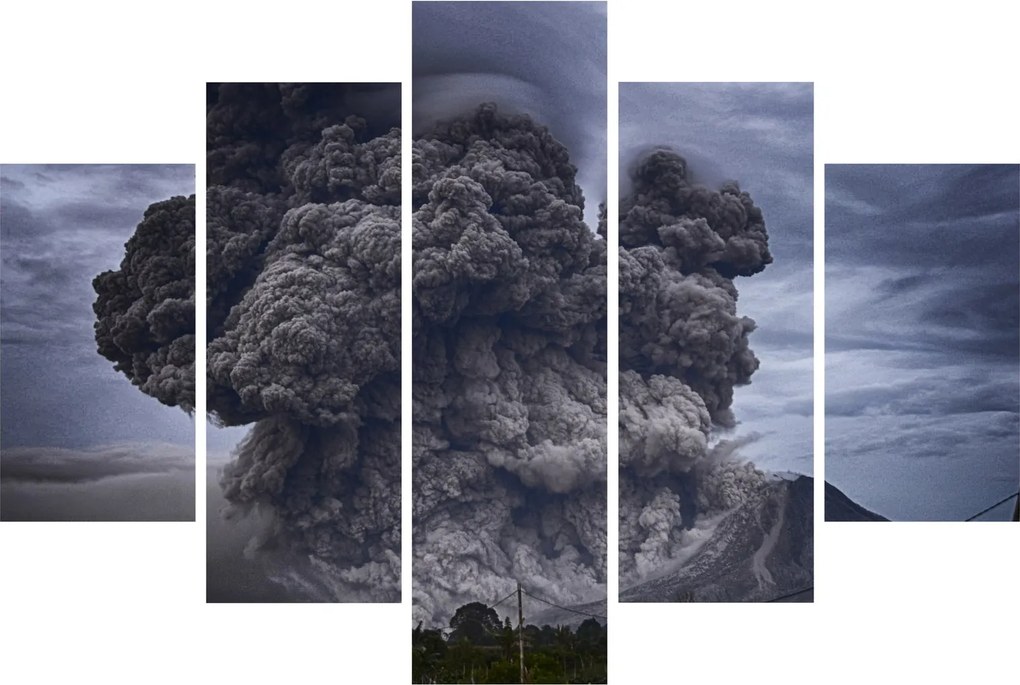 Obraz - Sopečná erupcia (150x105 cm)