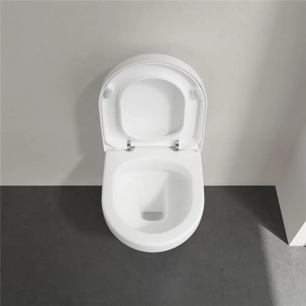 VILLEROY & BOCH Architectura Compact WC sedátko s poklopom, s funkciou QuickRelease a Softclosing, biela alpská, 9M66S201