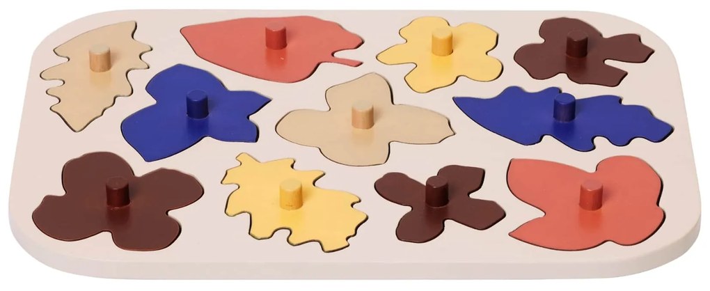 Ferm Living Detské drevené puzzle Poesie