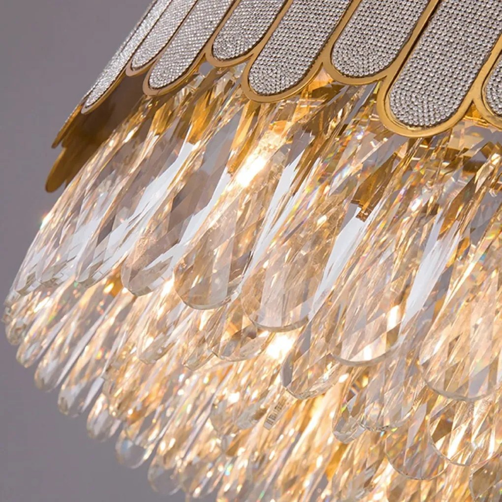 Toolight Toolight, stropné svietidlo 40cm, 6xE14, APP1746-4CP, zlatá, OSW-04045