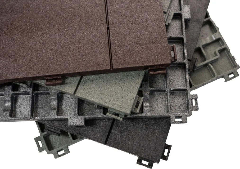 Gumová dlaždica STONE MOSAIC 30 x 30 cm, sivá MHEU5100182