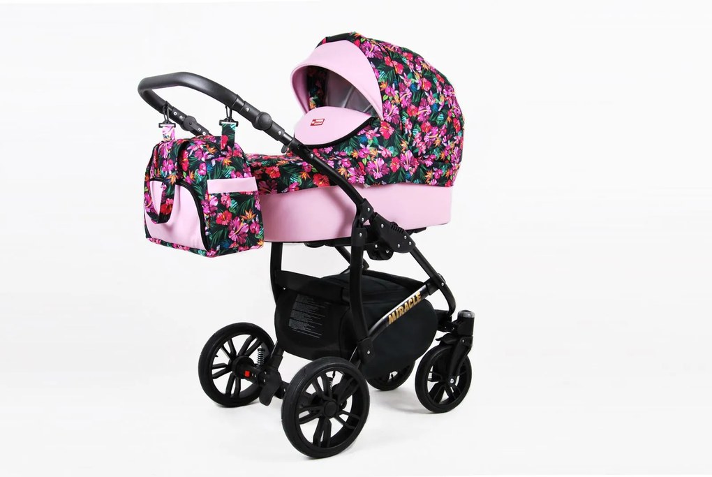 Kombinovaný kočárek Raf-pol Miracle - Candy hibiskus (2-kombinácia)