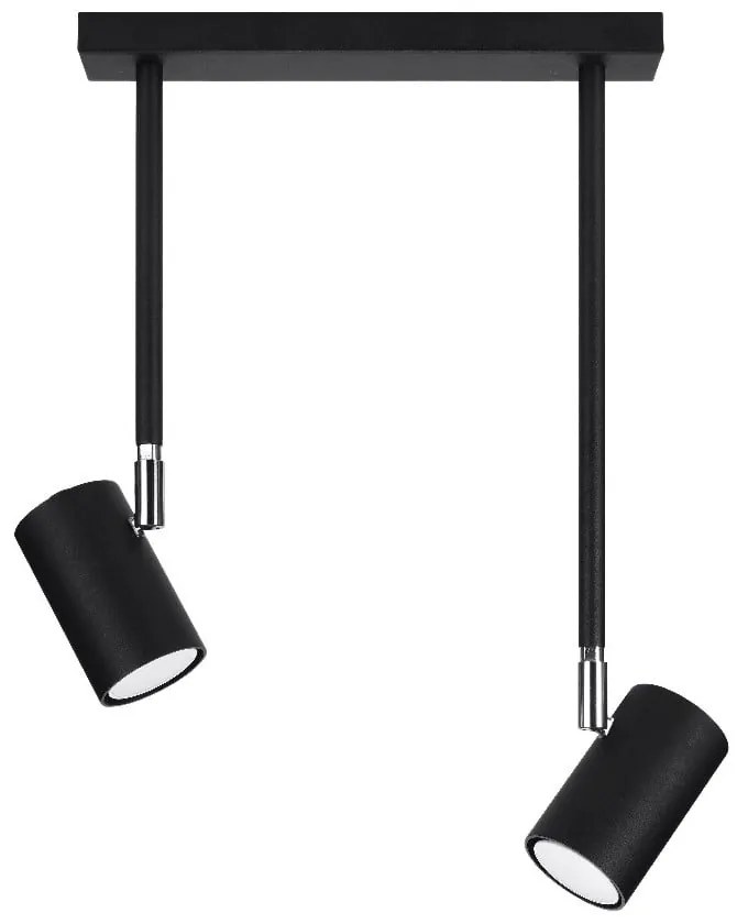 Čierne bodové svietidlo 10x30 cm Jones – Sollux