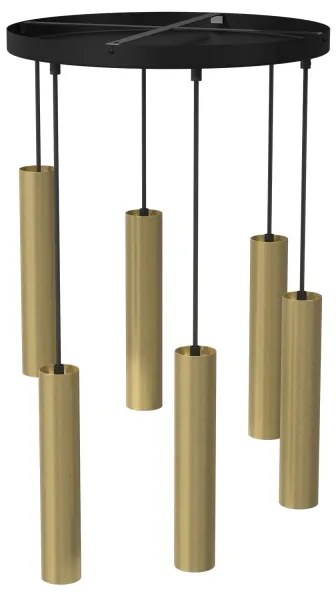 Luster na lanku RAITO 6xGU10/8W/230V mosadz