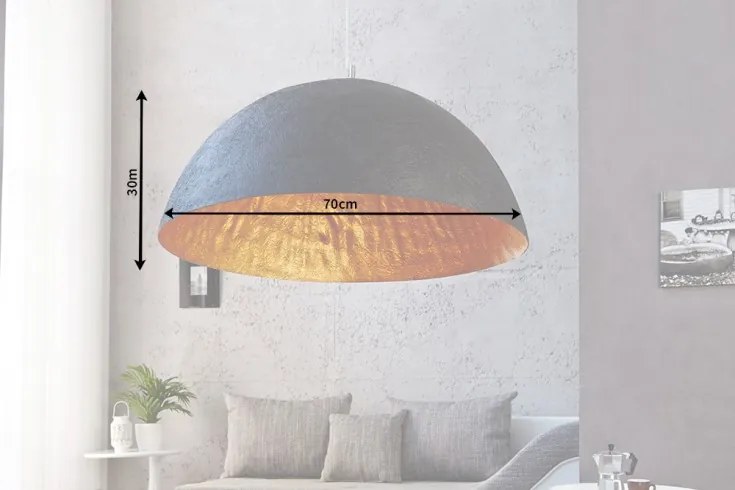 Závesné svetlo Žiarivé čierne zlato 70cm