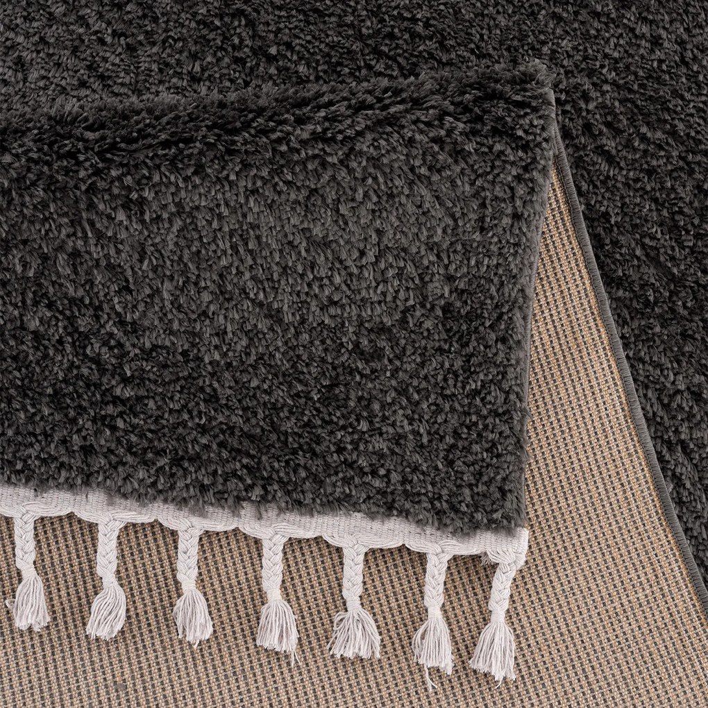 Dekorstudio Jednofarebný shaggy koberec PULPY antracitový Rozmer koberca: 160x230cm
