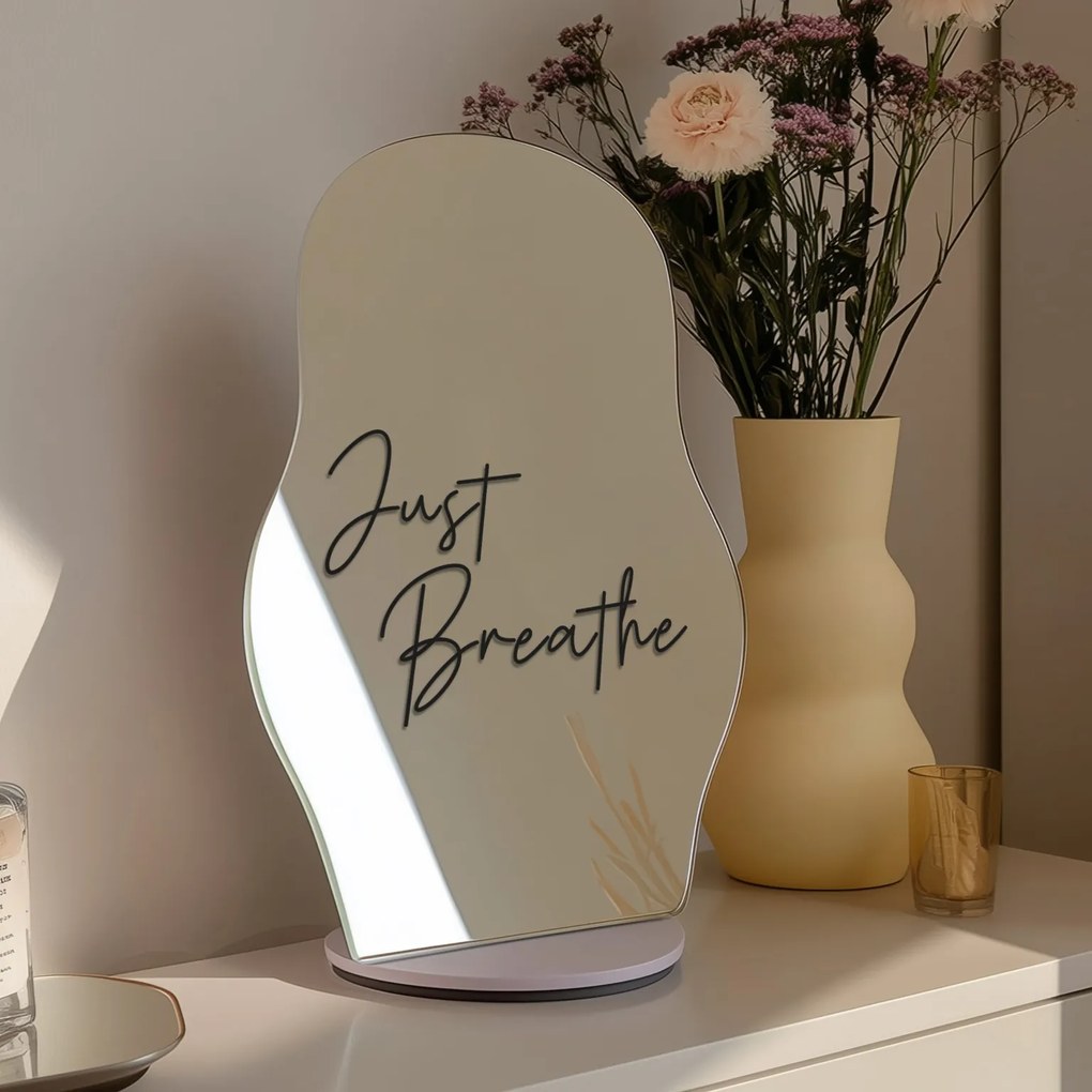 Nálepka na zrkadlo S28 – Just Breathe