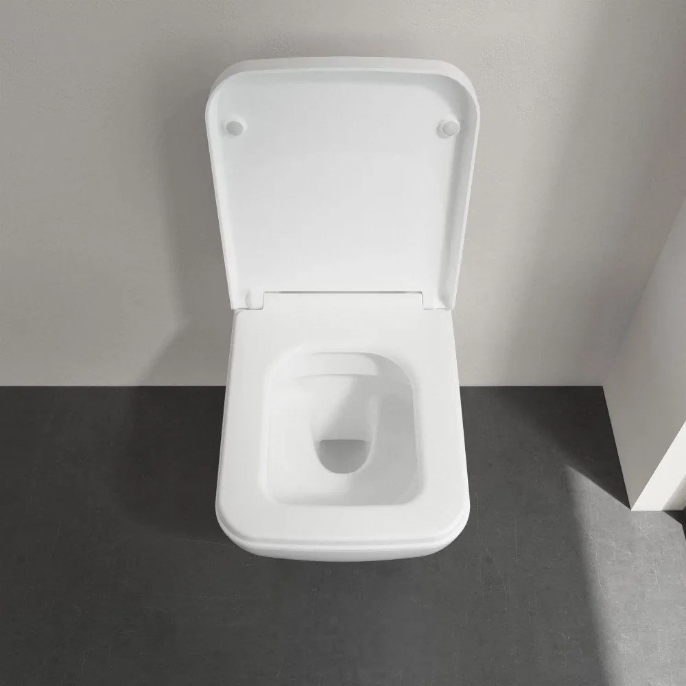 VILLEROY &amp; BOCH Collaro Combi-Pack, závesné WC s DirectFlush + WC sedátko s poklopom, s QuickRelease a Softclosing, Stone White, s povrchom CeramicPlus, 4626HSRW