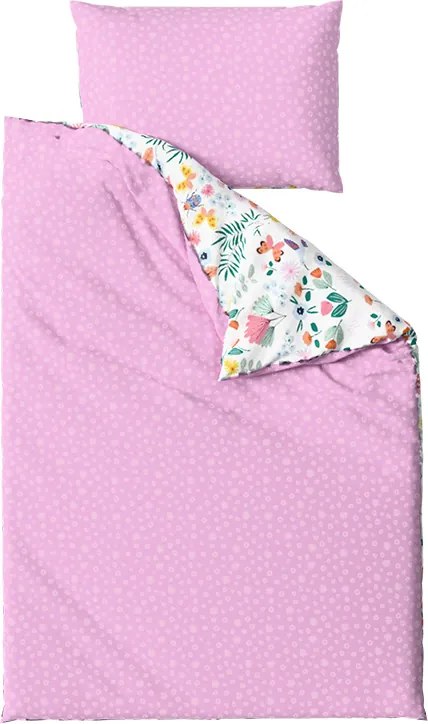 Krepové obliečky do postieľky Renforcé LUNETTA ružové Rozmer obliečky: 45 x 65 cm | 90 x 140 cm