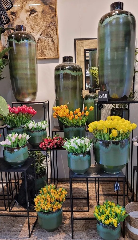 Kytica 7ks svetlo ružových realistických tulipánov Tulips - 45cm