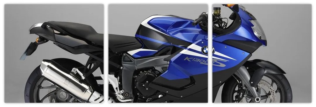 Obraz modrého motocykla