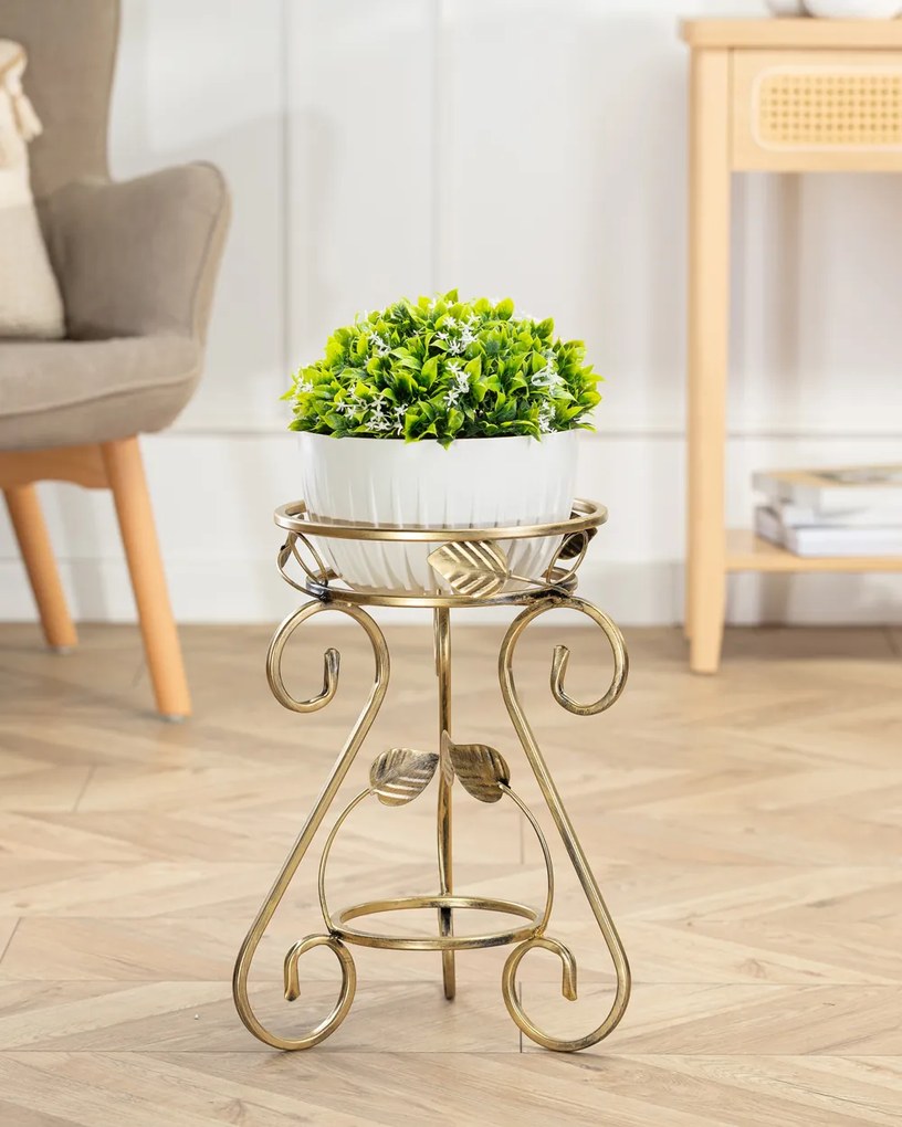 STOJAN NA KVETINÁČ FIORINA 45X31 CM ZLATÁ