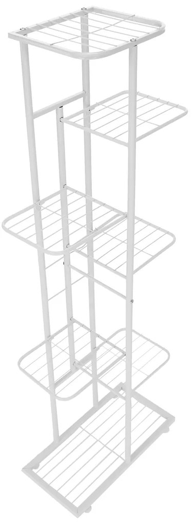 Stojan na kvety Bamir 2, biela, 43 x 22 x 126 cm