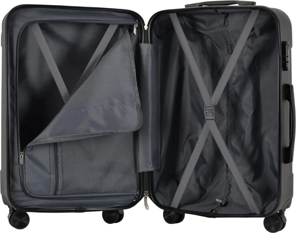 Stredný kufor so 4 kolieskami 65x44,5x27 cm, veľkosť M, farba Rose Gold