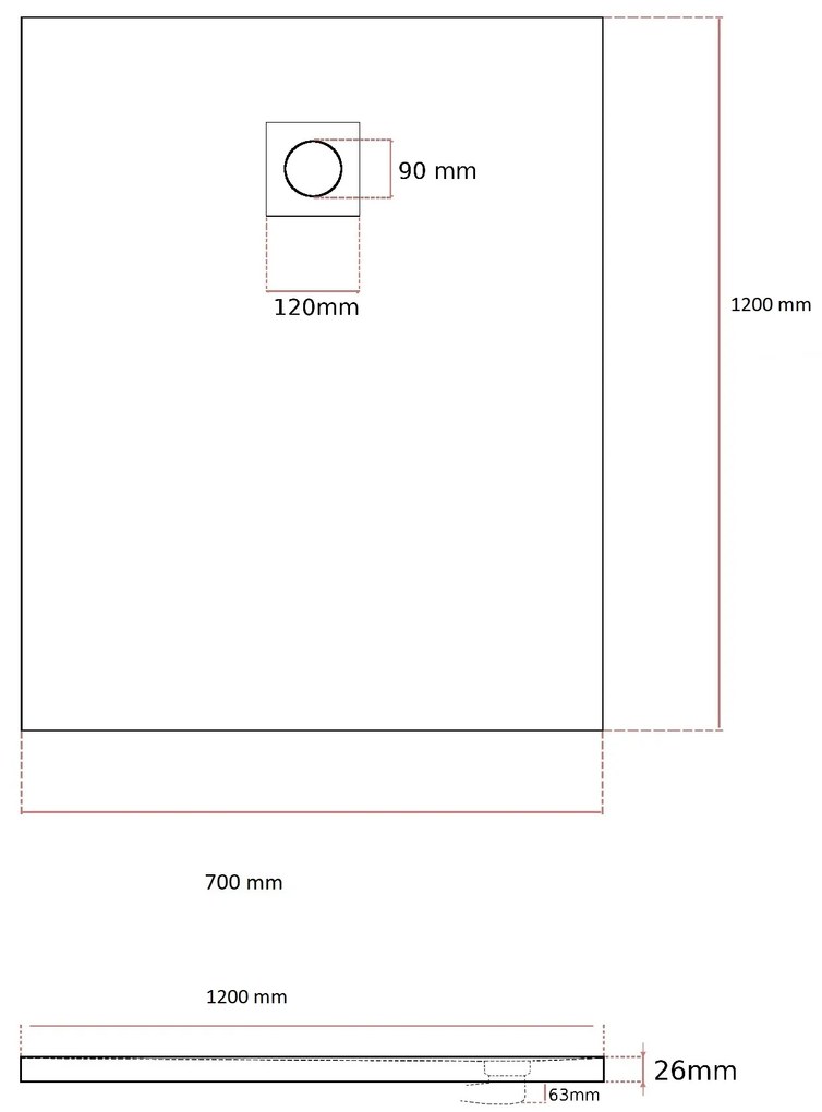 Erga Oldaf, SMC obdĺžniková sprchová vanička 70 x 120 cm, biela matná, ERG-GMA-OL-70120