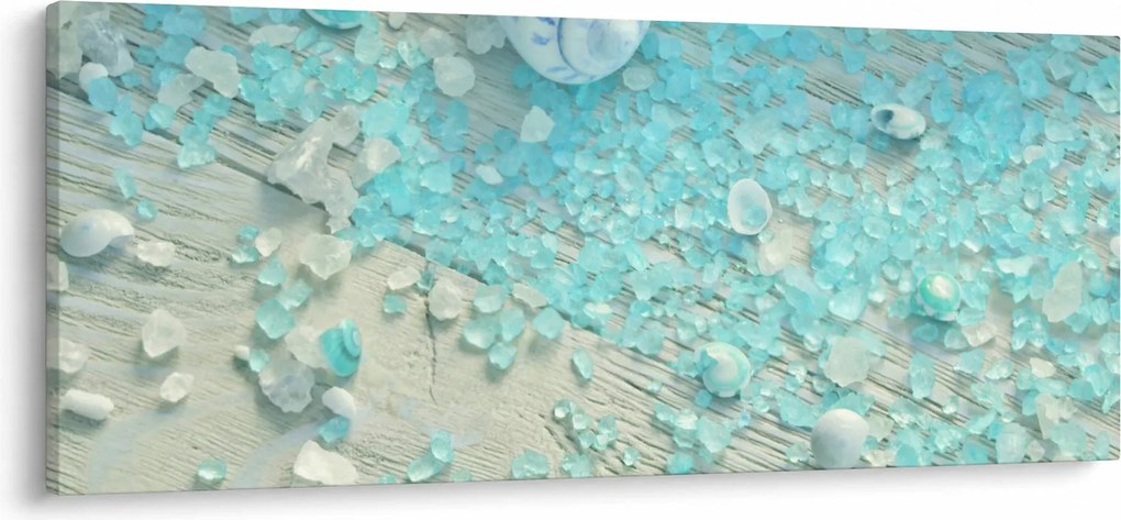 Obraz - Prímorská atmosféra v tyrkysových odtieňoch (120x50 cm)