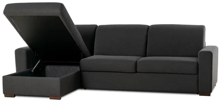 Rohová sedacia súprava na každodenné spanie ONE s rozkladom, Ľavá, 140, tm. šedá (jazz 22 graphite)