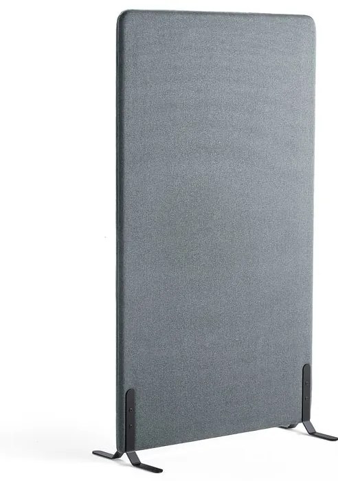 Paraván ZONE, 1700x1000x46 mm, látka Rivet, čierne nožičky, modrošedá