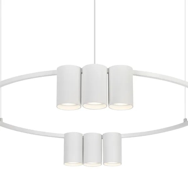 Luster na lanku GENESIS 10xGU10/8W/230V biela