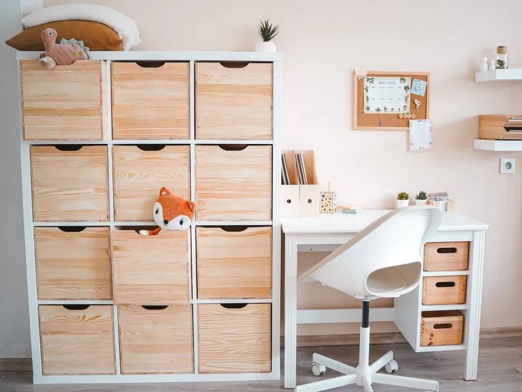 ČistéDrevo Drevený box 33 x 38 x 33 cm