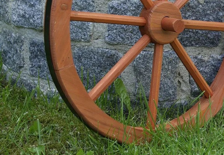 Garthen 237 Drevené koleso 45 cm - štýlová rustikálna dekorácia