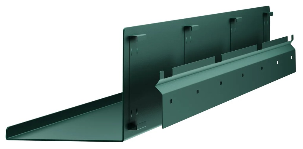 Polica závesná kovová fľaškovo zelená, 1200 mm: JOANNE Modern