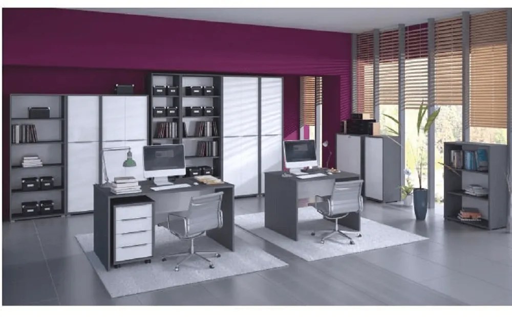 Kondela Vešiakový panel, grafit/biela, RIOMA NEW TYP 19