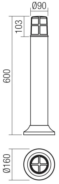 Redo 90246 - Vonkajšia lampa TRITON 1xE27/28W/230V IP54 čierna