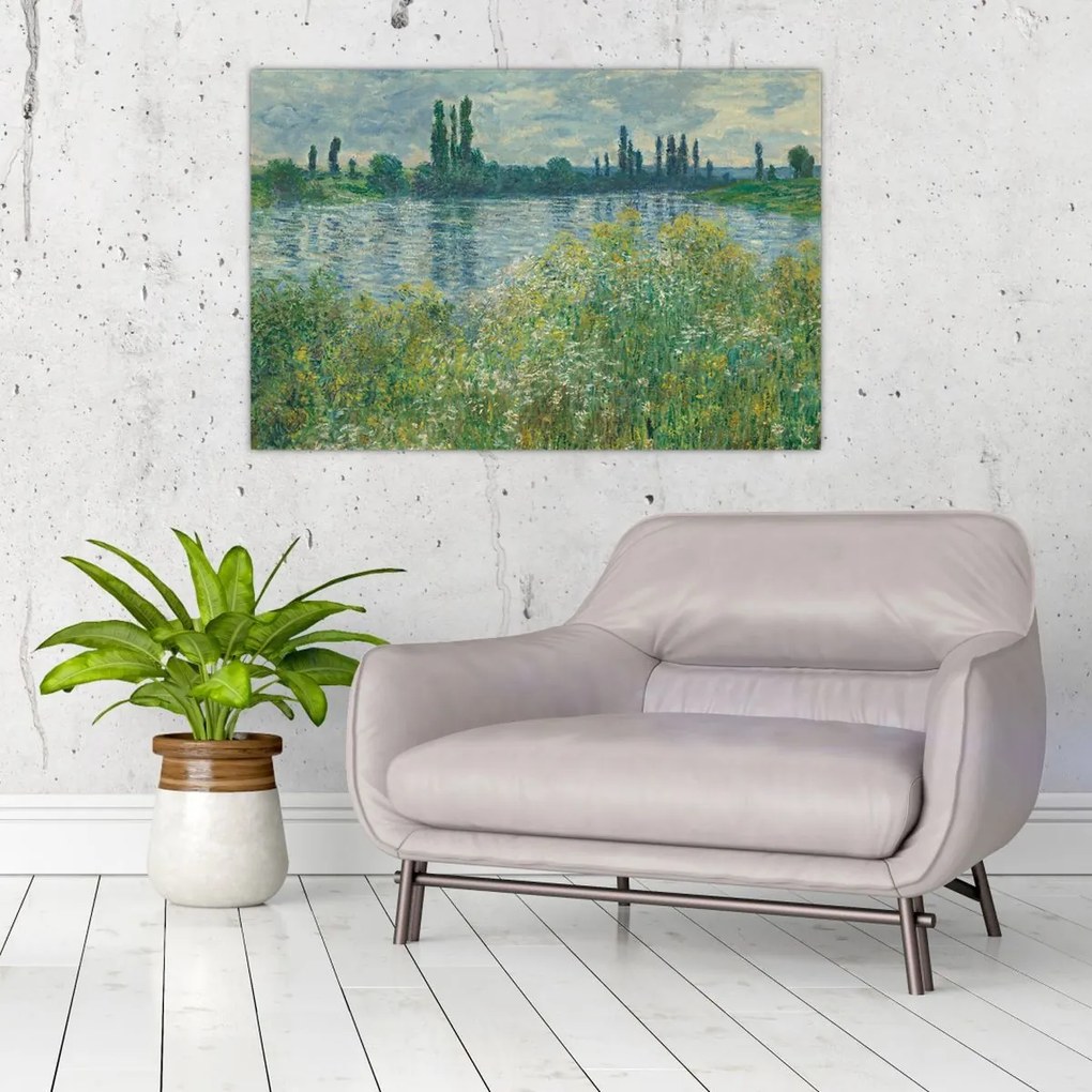 Obraz - Claude Monet, Banks of the Seine, reprodukcia (90x60 cm)