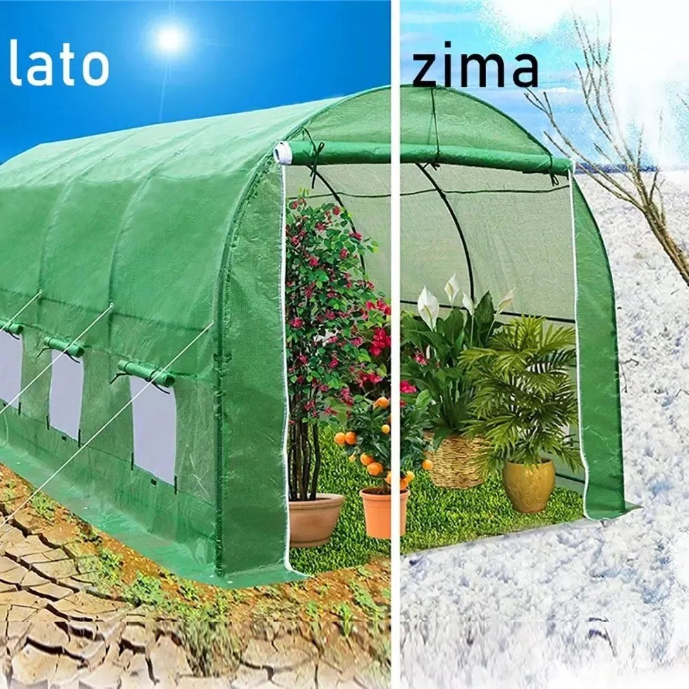 Záhradný fóliový tunel 2 x 3 x 2 m, zelený