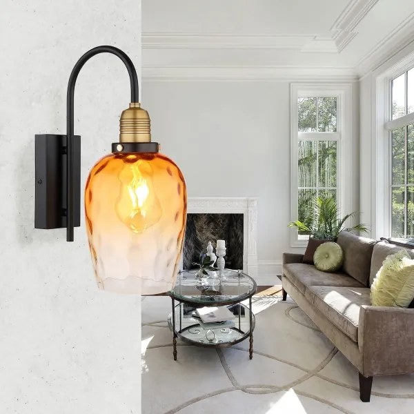 Globo 15786W - Nástenná lampa SALVY 1xE27/60W/230V oranžová