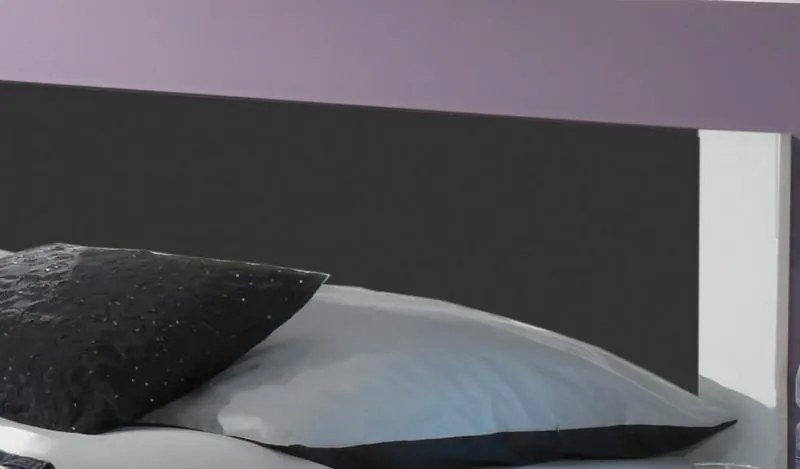 Zostava spálne Nora 180x200 cm, biela/grafitová