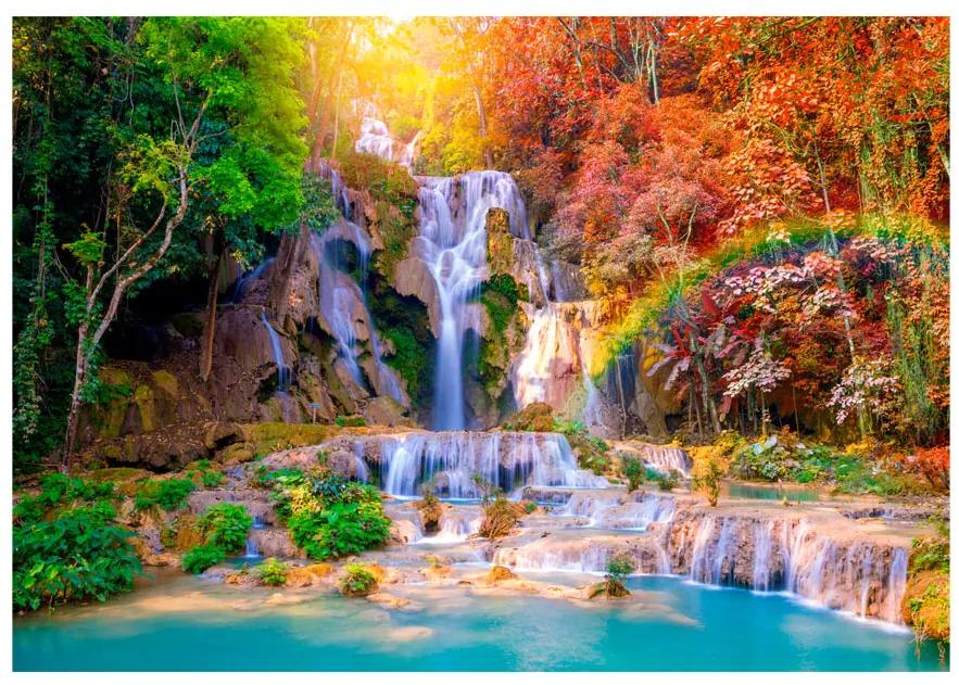 Artgeist Fototapeta - Tat Kuang Si Waterfalls Veľkosť: 150x105, Verzia: Premium