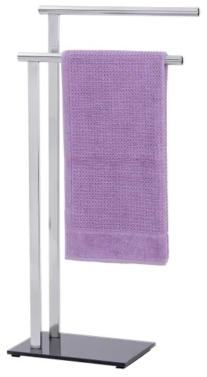 WENKO 22090100 - Stojan na uteráky LAVA 42x81 cm nerez/strieborná/čierna