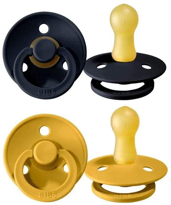 Kaučukové cumlíky BIBS Colour 0m+ 2ks Farba: čierna-biela