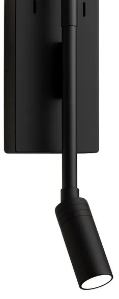 LED nástenné svietidlo TORCH LED/6W/230V + LED/3W čierna