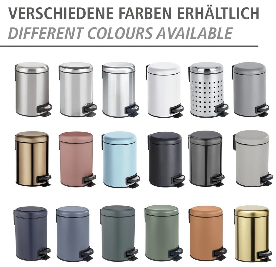 Pedálový odpadkový kôš v medenej farbe Wenko Leman, 3 l