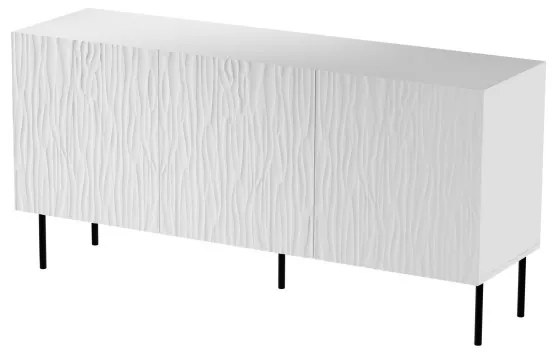 Komoda Jungle 152 cm biela/čierna