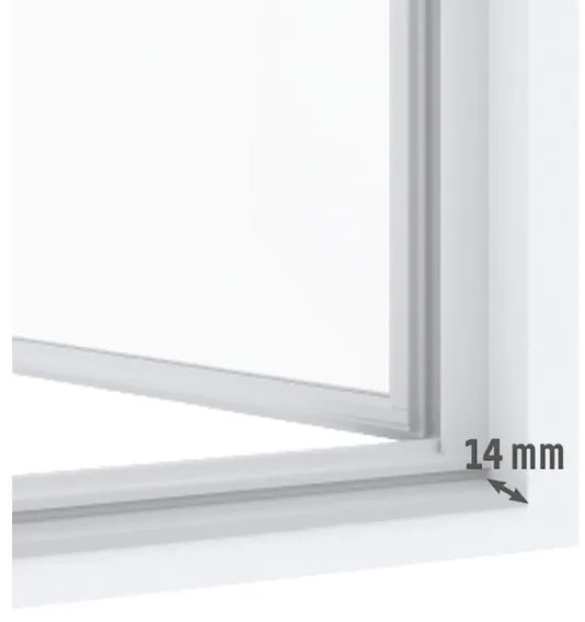 Livarno home Hliníková sieťka proti hmyzu na dvere, 1,0 x 2,1 m, biela, 2 kusy  (800003927)