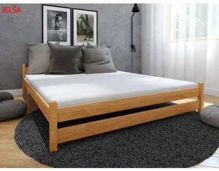 Sammer Klasická drevená posteľ s čelom a roštom DARIA DARIA 180 x 200 cm Dub