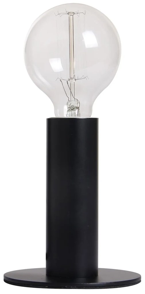 Čierna stolná lampička Denmark black mat - Ø 4.5 * 16cm / E27