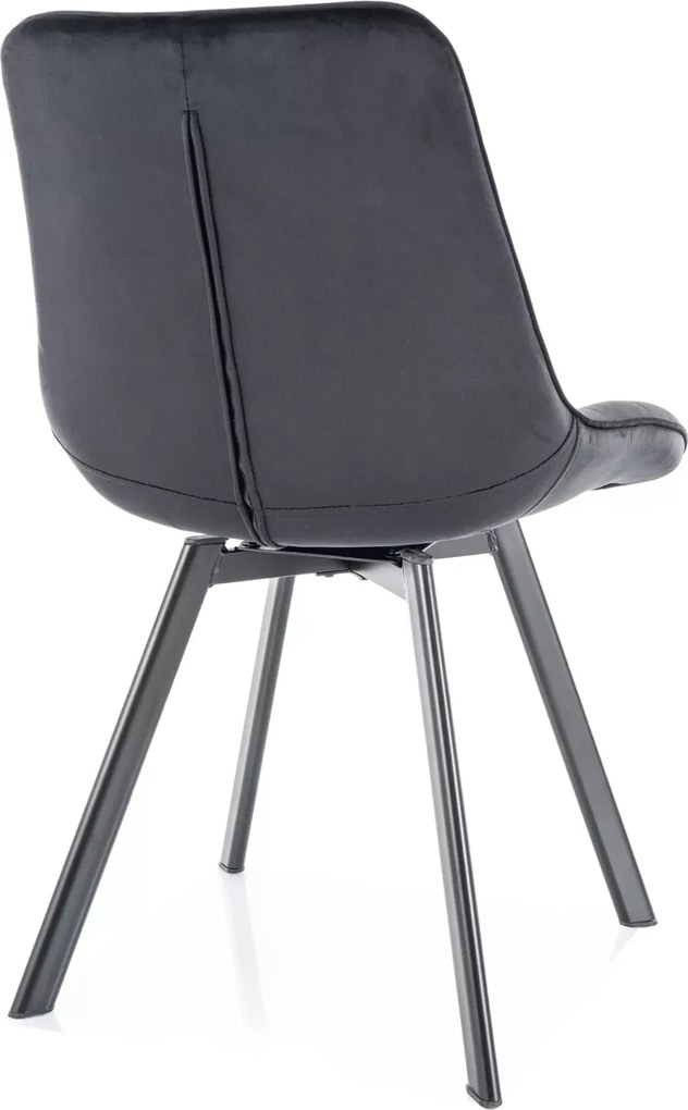 SI Monti Velvet stolička čierna