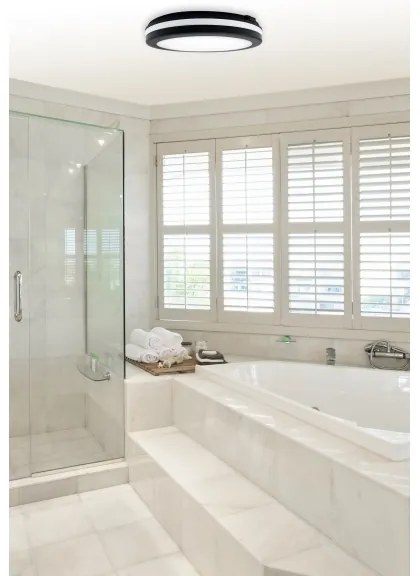 Top Light - LED kúpeľňové stropné svietidlo COMET LED/40W/230V IP54 čierne pr. 40 cm