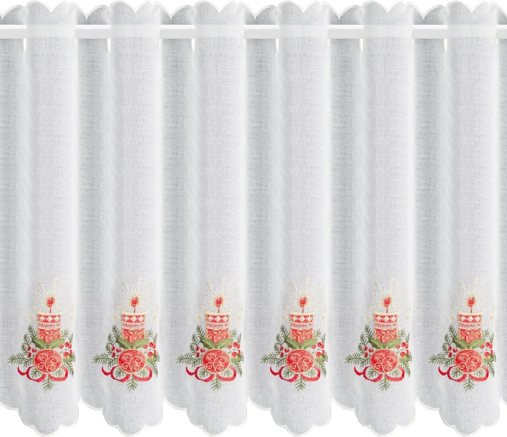 KRÁTKA ZÁCLONA NA PÚTKACH XMAS15 145X70 CM VZOROVANÁ