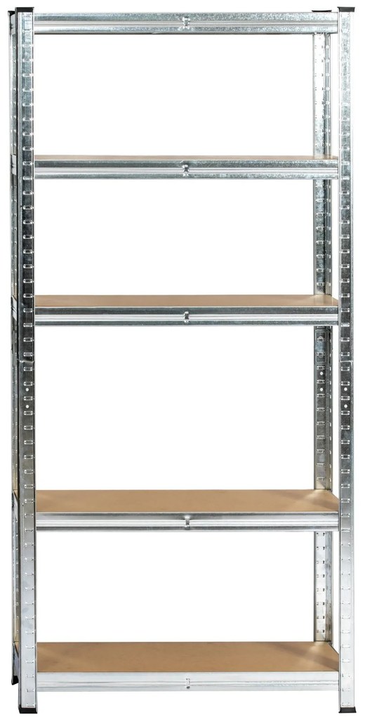 Sada 2 ks kovových regálov REGMET 70x30x154 cm strieborná