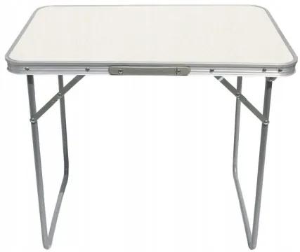 Sammer Kvalitný turistický stôl s kufríkom v bielej farbe 60x80x70 cm ST6080-biely