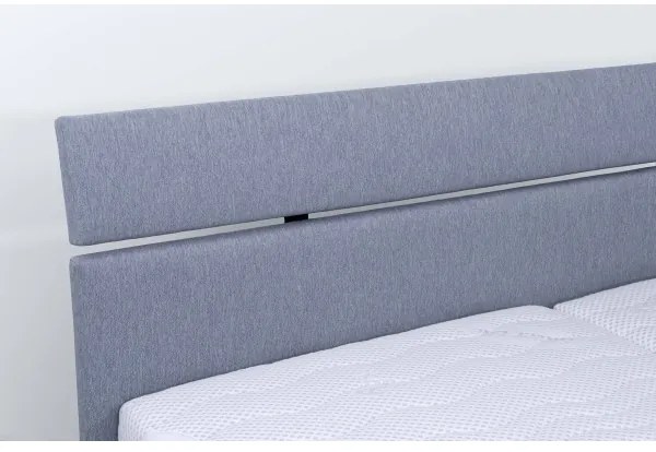 Čalúnená posteľ s matracom a úložným priestorom ALIS 180x200 cm svetlosivá