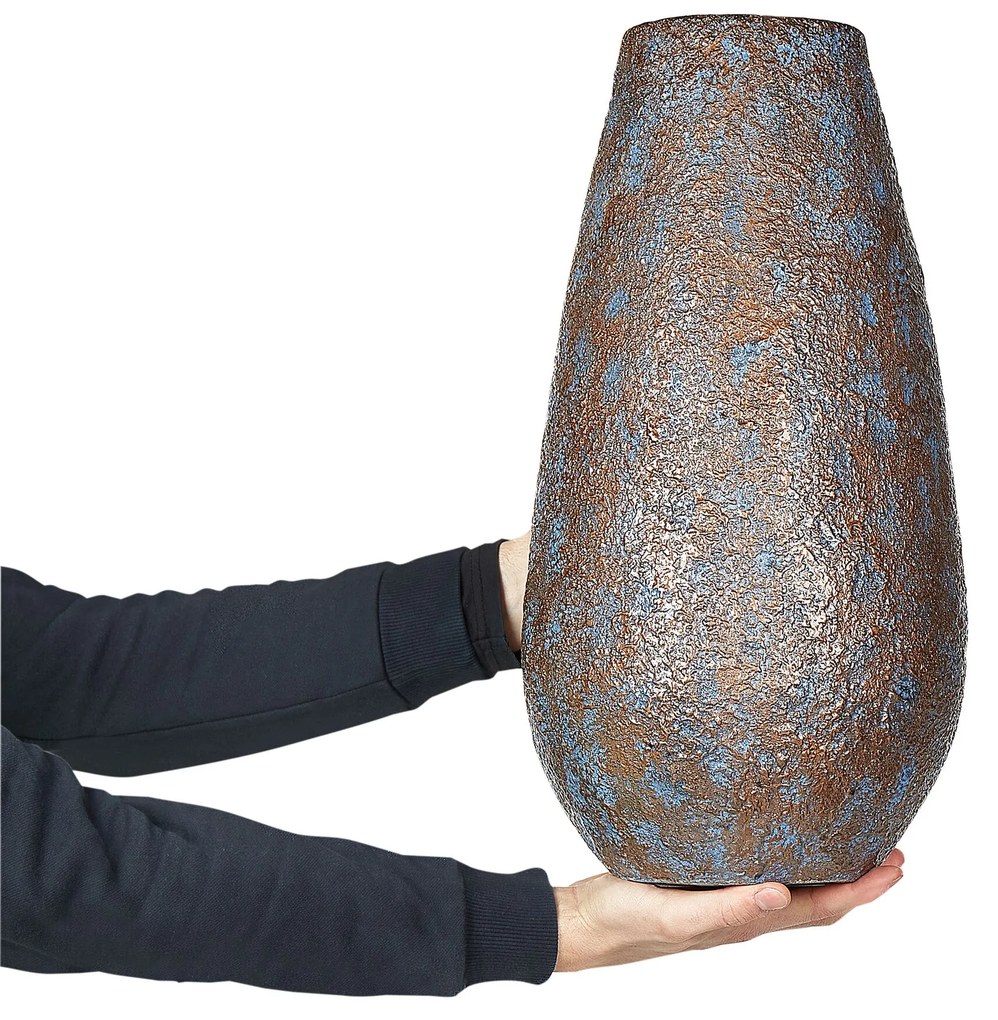 Keramika Dekoratívna váza 49 Hnedá Sivá BRIVAS Beliani
